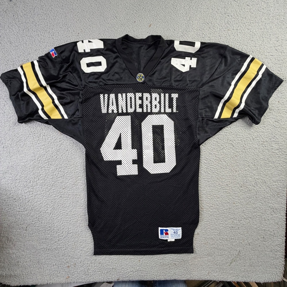VTG 90s Vanderbilt Commodores #40 Football SEC Game Jersey Russell Made in USA